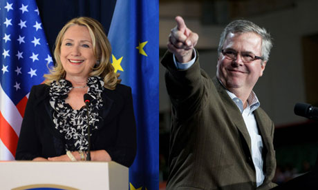 Hillary Clinton and Jeb Bush