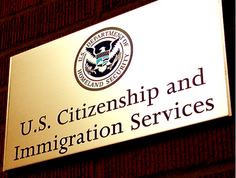 US Citizenship and Immigration Services sign