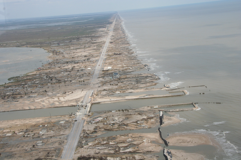 Bolivar Pennisula damage after Hurricane Ike