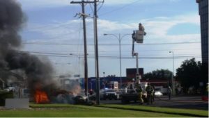 Car chase accident 19th & University 7-15-2016